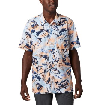 Columbia PFG Trollers Best Short Sleeve - Hemd Herren Blau - XFKW46529